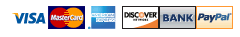 Major Credit Cards Accepted via Paypal