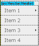 spry menu bar