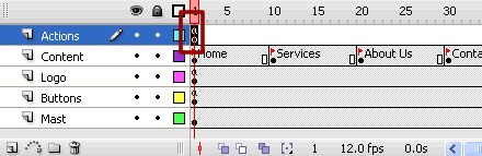 actions in flash cs3