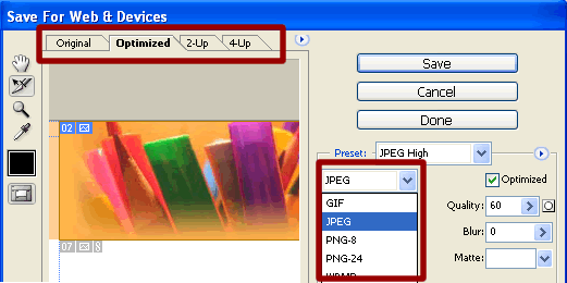 optimize panel